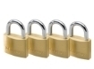 Picture of MASTER LOCK BRASS PADLOCK 4 KEYED ALIKE 20MM HARD STEEL SHACKLE MSP1900Q