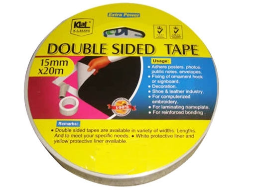 Picture of KL & LING  DOUBLE SIDED TAPE 15MM X 20M WHITE KIDO1520/1C
