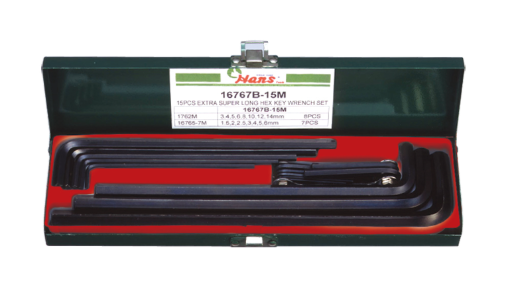 Picture of Hans Hex Key Wrench Set 15 Pcs, 16767B-15M