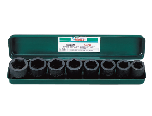 Picture of Hans 8 Pcs. Impact Socket Set - Metric Size, 86609A
