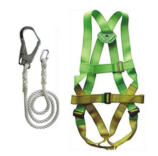 Full Body Harness Set with Lanyard Big Hook