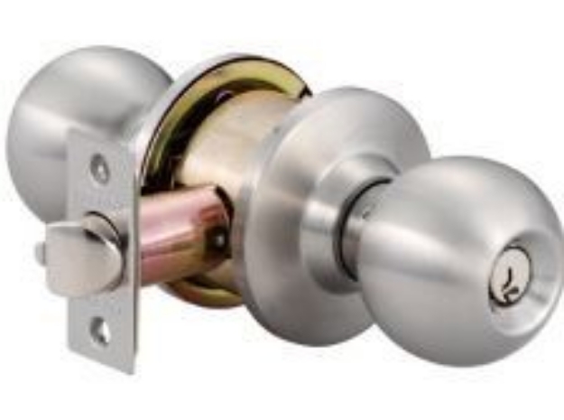 Picture of Ezset Privacy Cylindrical Knobset Satin Stainless Steel
