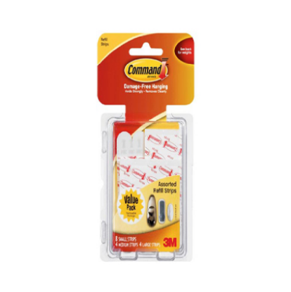 Picture of 3M Command Clear Refill Strips Assorted