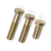 Picture of Yellow Zinc Plated Hex Cap Screw, Metric Yellow Zinc Hexagonal Cap Screw, Carbon Steel Grade 4.8 Yellow Zinc.