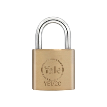 Picture of Yale YE1/20/122/1, Long Shackle Brass Padlock, YE1201221