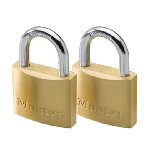 Picture of MASTER LOCK BRASS PADLOCK 2 KEYED 50MM HARD STEEL SHACKLE MSP1903T