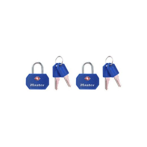 Picture of MASTER LOCK PADLOCK METAL 35MM W/ CVR. BLU/RED 2KA MSP4681TBLR
