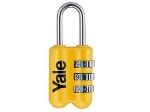 Picture of Yale Colored Luggage 3-digit Combination Lock (Yellow) 23mm - YP2/23/128