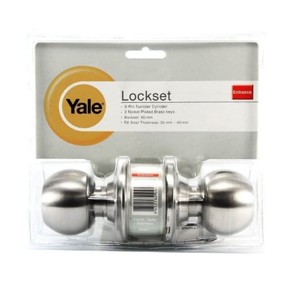 Picture of Yale VCA5127 US32D, VCA5127 US5, Entrance Cylindrical Stainless Door Knob Set, VCA5127US32D