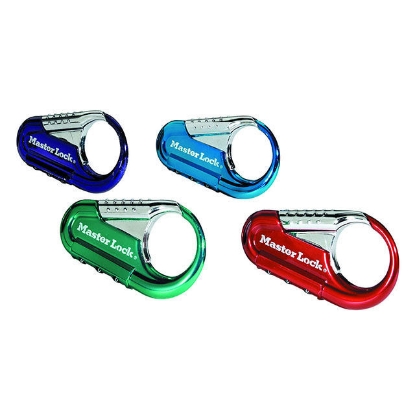 Picture of Master Lock Backpack Lock Combination 84mm 30mm Shackle (Red, Green, Purple, Blue), MSP1548DCM
