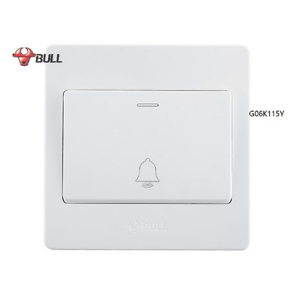 Picture of Bull 1 Gang Doorbell Switch Set (White), G06K115Y