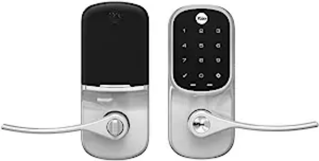 Picture of YALE LEVER LOCK TOUCH SCREEN KEYLESS SATIN NICKEL-YLHYRL222NR619