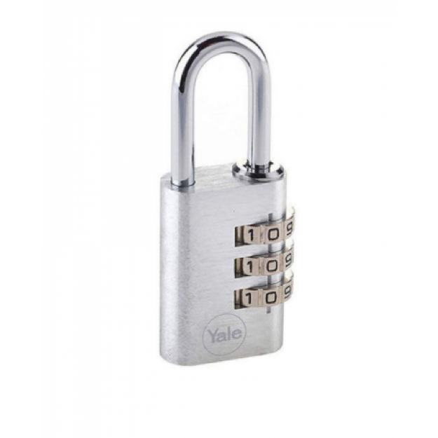 Picture of YALE PADLOCK 3-DIAL ALUM 20MM 23MM SKL SILVER-YLHYE3C/20/12/1/S