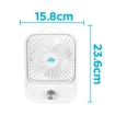 Picture of ACO RECHARGEABLE STEPLESS SPEED CONTROL MINI TABLE FAN 2400mAh WHITE