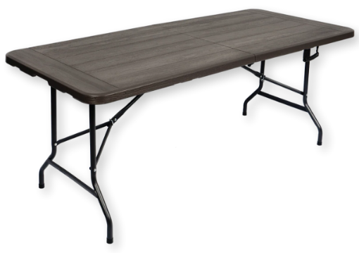 Picture of HOMER FOLDING TABLE WOOD GRAIN 6FT 180X76X74CM