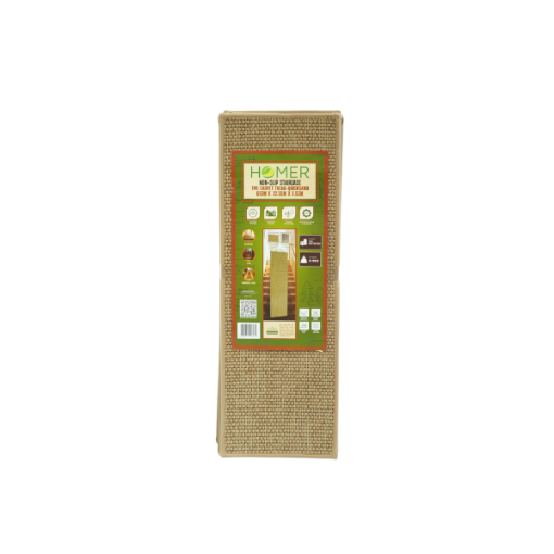 Picture of HOMER QUICKSAND RUBBER STAIR TREAD CARPET 65CM NON-SLIP AND DURABLE HOMTPR65225LBRN
