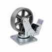 Picture of 4" Trolley Pure Iron Wheel Caster Specifications (HQ) ,  Caster Heavy Duty Wheel Fixed, Swivel (With Lock & W/Out lock)