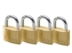 Picture of MASTER LOCK BRASS PADLOCK 4 KEYED ALIKE 20MM HARD STEEL SHACKLE MSP1900Q