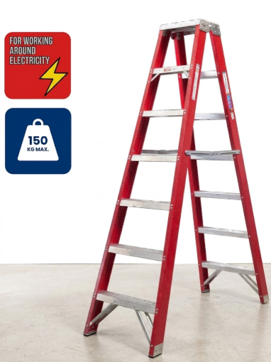 Picture of TRUMP LADDER FIBERGLASS A-SHAPE LADDER, TR-FGA6