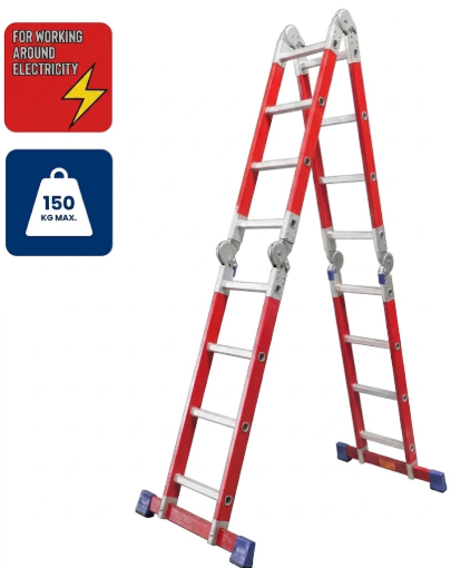 Picture of TRUMP LADDER FIBERGLASS MULTI-PURPOSE LADDER, TR-FG4X4
