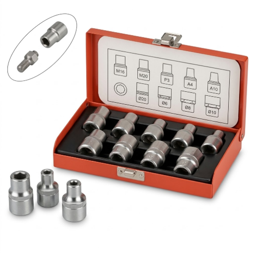 Picture of Light 1/2" DR. 9PCS. E-STAR SOCKET SET, E-1200